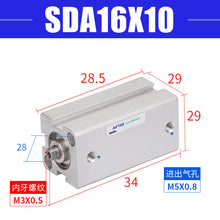 Load image into Gallery viewer, AirTac SDA Series Air Thin Cylinder Pneumatic Parts Cylinder SDA16X5X10X15X20X25X30X35X40X45X50X55X60