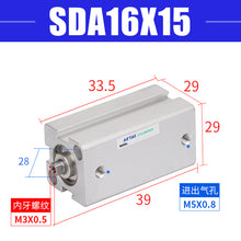 Load image into Gallery viewer, AirTac SDA Series Air Thin Cylinder Pneumatic Parts Cylinder SDA16X5X10X15X20X25X30X35X40X45X50X55X60