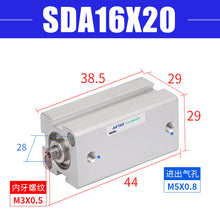 Load image into Gallery viewer, AirTac SDA Series Air Thin Cylinder Pneumatic Parts Cylinder SDA16X5X10X15X20X25X30X35X40X45X50X55X60