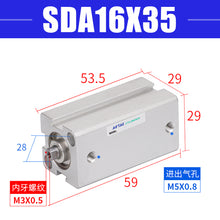 Load image into Gallery viewer, AirTac SDA Series Air Thin Cylinder Pneumatic Parts Cylinder SDA16X5X10X15X20X25X30X35X40X45X50X55X60
