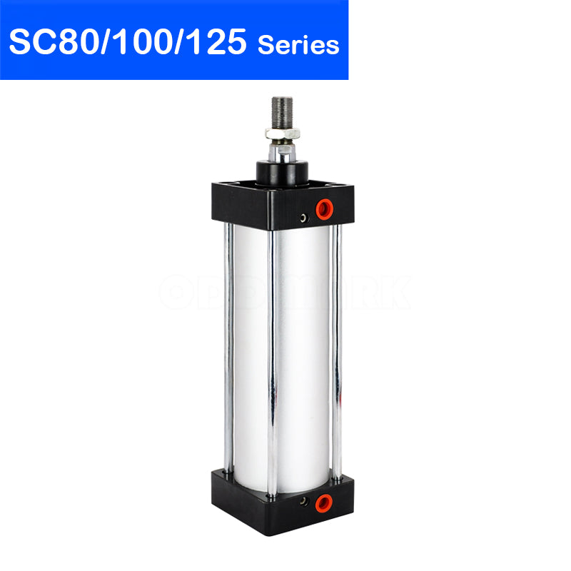 Standard Air Cylinders 80/100/125/mm Bore Double Acting Pneumatic Cylinder SC 100/75/100/125/150/175/200/250/300mm Stroke