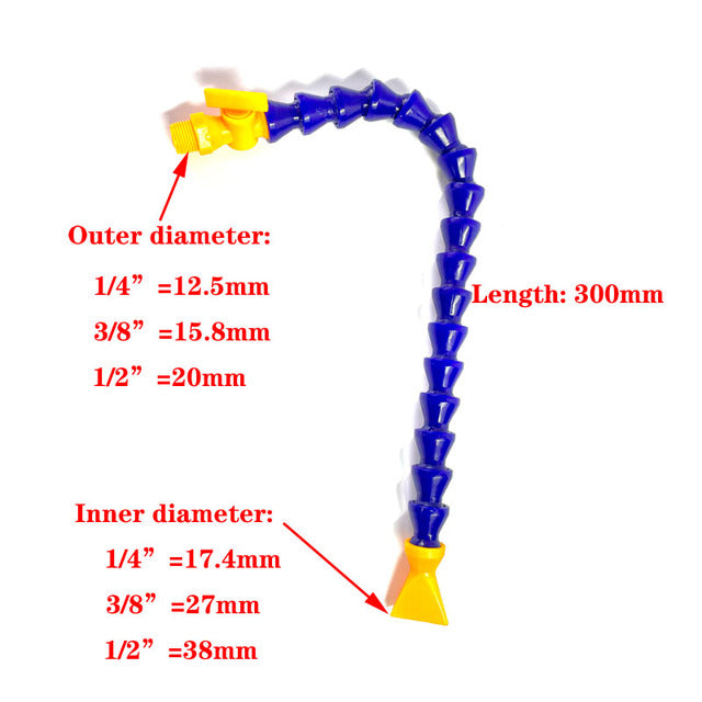 Pneumatic Tube 1/4" 3/8" 1/2" BPS Male Thread Plastic Flexible Water Oil Coolant Pipe Hose for lathe CNC machine