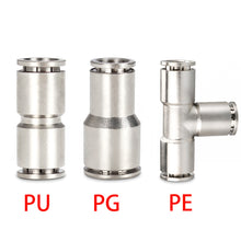 Load image into Gallery viewer, PU PG PE Brass Metal Pneumatic Quick Coupling  4 6 8 10 12mm Apply Air Compressor Hose High Pressure Connector High temperature
