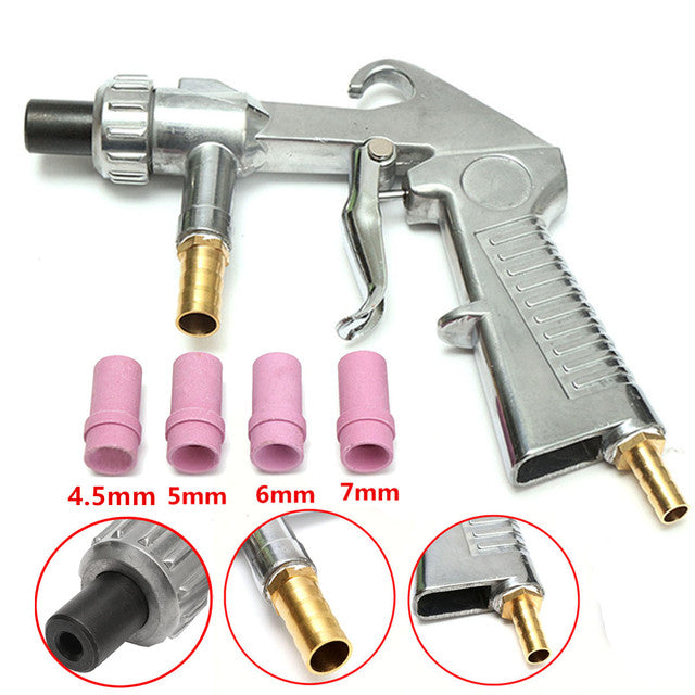 Sandblaster Feed Guns Air Siphon Sand Blasting Abrasive Tool Ceramic Nozzles Tips Kit Power Tools Sprayer