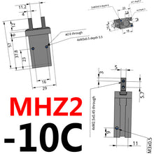 Load image into Gallery viewer, SMC Type Double Acting Air Pneumatic parallel Gripper MHZ2-10D MHZ2-16D 6D 20D 25D 32D 40D S C  Aluminium Clamps Finger Cylinder
