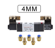 Load image into Gallery viewer, AIRTAC 4V230-08C 5 Way 3 Position 1/4&quot; Pneumatic Solenoid Valve DC12V DC24V AC110V AC220V w Fittings Connector 4 6 8 10 12mm
