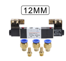 Load image into Gallery viewer, AIRTAC 4V230-08C 5 Way 3 Position 1/4&quot; Pneumatic Solenoid Valve DC12V DC24V AC110V AC220V w Fittings Connector 4 6 8 10 12mm
