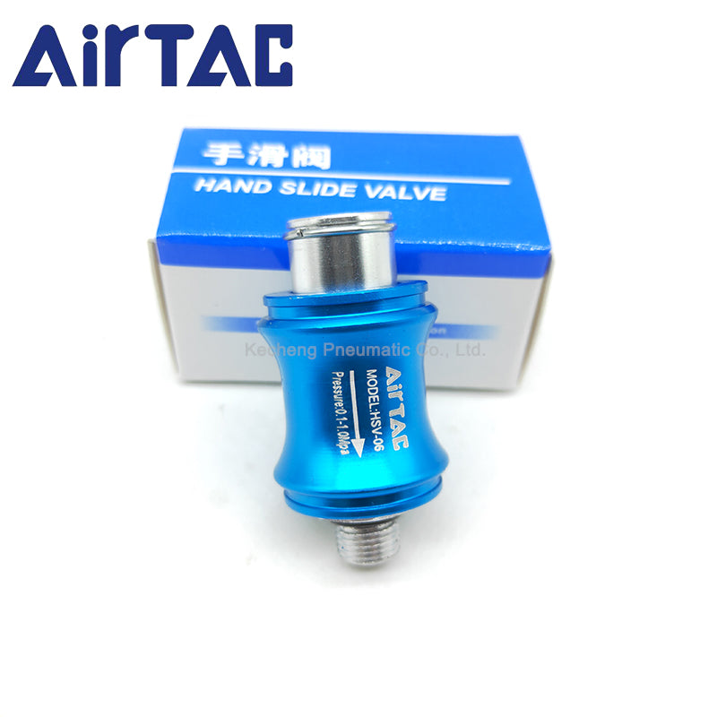 Pneumatic Air Pipe Control Switch Ftting Hand Slide Valve  Aluminium Female Male Hand Switch HSV Airtac Type