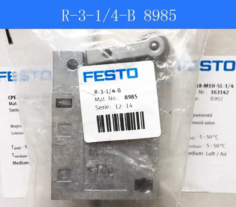 New ORIGINAL FESTO Roller lever valve R-3-1/4B(8985)