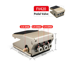 Load image into Gallery viewer, Pneumatic Foot Valve 4F210-08L/4F210-08G Pedal Foot Switch Valve FV320 Cylinder Control Valve Reversing Valve
