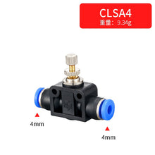 Load image into Gallery viewer, Free shipping throttle valve SA 4-12mm Air Flow Speed Control Valve Tube Water Hose Pneumatic Push In Fittings
