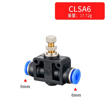 Load image into Gallery viewer, Free shipping throttle valve SA 4-12mm Air Flow Speed Control Valve Tube Water Hose Pneumatic Push In Fittings
