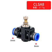 Load image into Gallery viewer, Free shipping throttle valve SA 4-12mm Air Flow Speed Control Valve Tube Water Hose Pneumatic Push In Fittings
