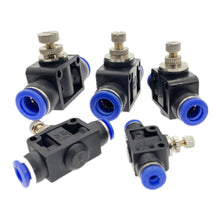 Load image into Gallery viewer, Pneumatic Airflow Regulator 4mm 6mm 8mm 10mm 12mm OD Hose Tube Gas Flow Adjust Valve Connector Fitting Air Speed Control Crane
