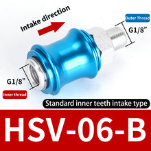 Load image into Gallery viewer, HSV-06 08 10 15 20-B-SS-SF-FF Aluminum Pneumatic Hand Slide Valve Manual Push Exhaust Control Switch External-Internal Thread
