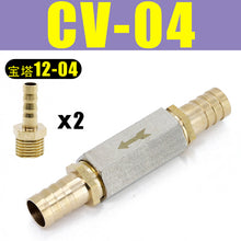 Load image into Gallery viewer, Pneumatic Check Valve 6mm 8mm 10mm 1/4 OD Hose One Way Valve Air Gas Single Way Brass Valve Air Compressor Pipe Fitting Adapter
