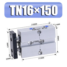 Load image into Gallery viewer, 1pcs Pneumatic Cylinder Double Rod TN16 Bore Cylinder 5/10/15/20/25/30/35/40/50/60/70/80/90/100/125/150mm Stroke Aluminum Alloy
