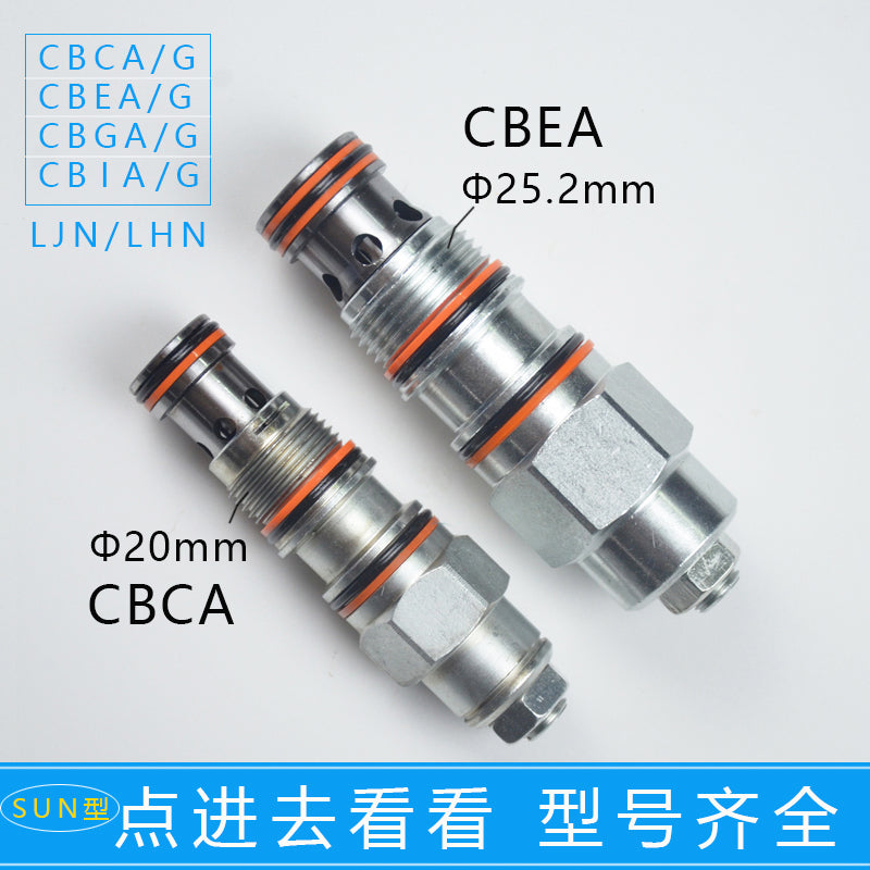 Threaded Cartridge Counterbalance Valve Replaces SUN Counterbalance Valve CBCA/CBEA/CBCG/CBEG/LHN LJN