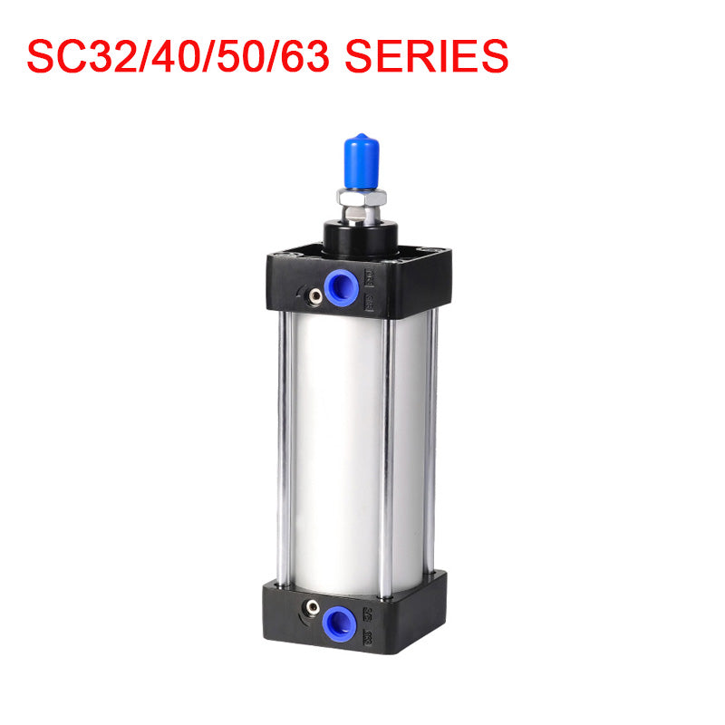 Pneumatic Cylinder SC32/40/50/63mm Stroke 25-1000mm Double Acting Aluminium Standard Air Cylinders