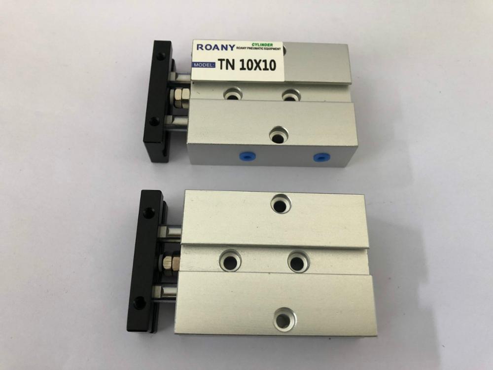 TN10x10 10mm Bore 10mm Stroke Double Rod Aluminum Alloy Pneumatic Air Cylinder TN10-10 TDA10-10