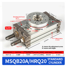 Load image into Gallery viewer, Pneumatic Rotary Cylinder Smc MSQB Adjustable Cylinder Rotary 0-190 Degrees MSQB10A MSQB20A MSQB30A MSQB50A MSQB20R MSQB30R
