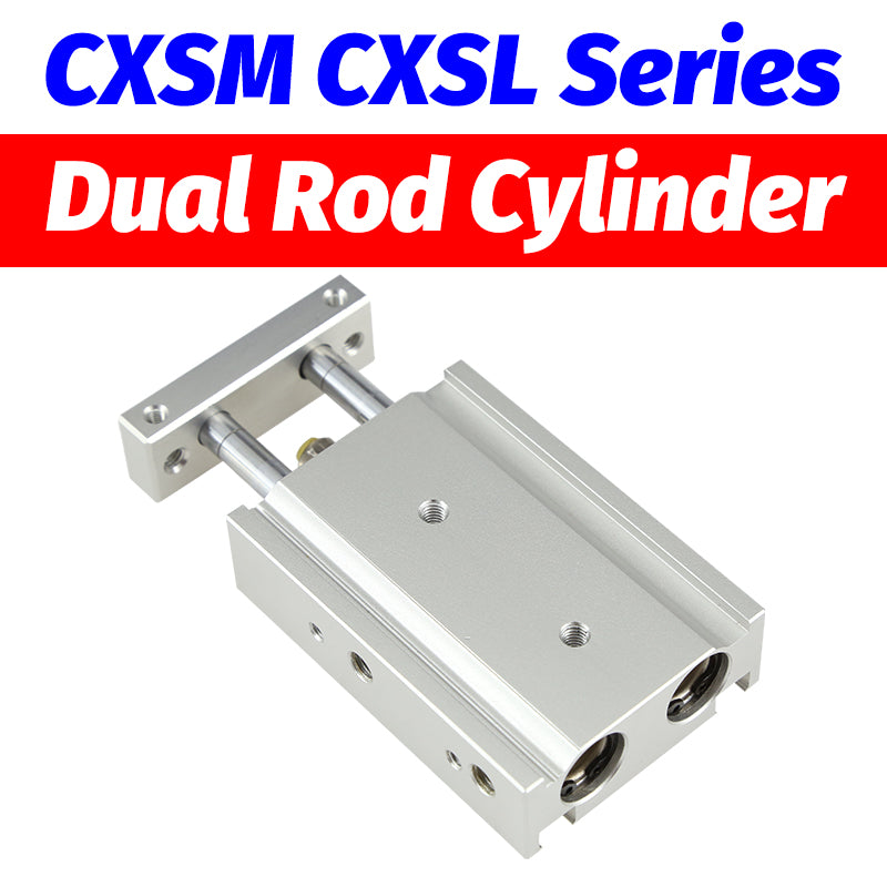 SMC type Dual Rod Cylinder CXSM6 Slide bearing air pneumatic cylinder CXSM6-10 CXSM6-20 CXSM6-30 CXSM6-40 6-50 Built-in magnet