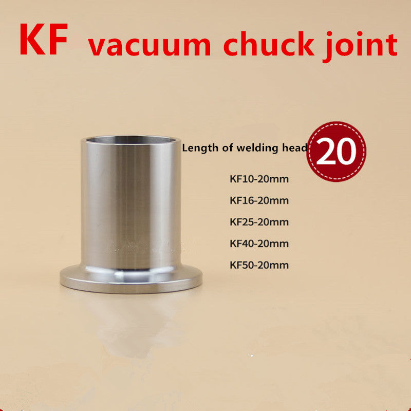 KF10 KF16 KF25 KF40 KF50 Stainless Steel KF Vacuum Chuck Connector 20mm Length Clamp Flange Pipe Connection Fittings