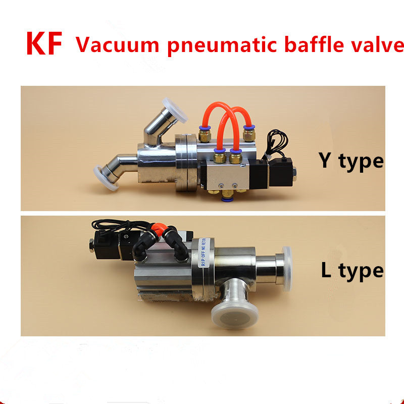 KF pneumatic vacuum baffle valve high vacuum angle valve KF16 KF25 KF40 KF50 high quality