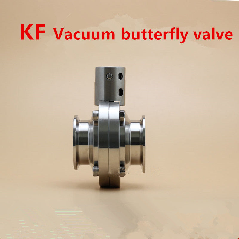 KF16/25/40/50 Manual Vacuum Butterfly Valve 304 Stainless Steel Quick Installation Butterfly Valve Semiconductor KF Vacuum Tube