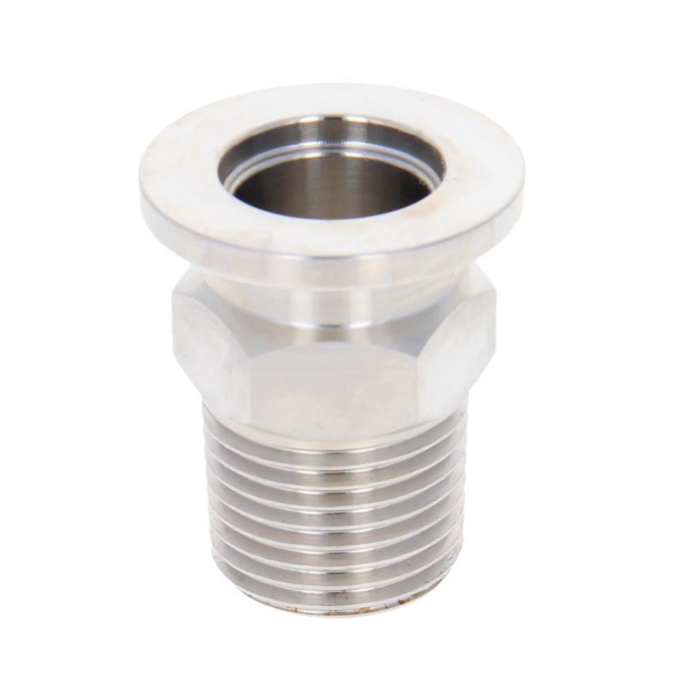 1Pcs KF16 ~ KF25 Flange Adapter Hexagonal External Thread 3/4''~1'' PT Outer Diameter Vacuum Stainless Steel Flange Pipe Fitting